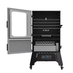 40In. Digital Charcoal Smoker in Gray , 1320 Sq. In. of Cooking Space