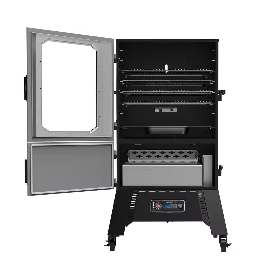 40In. Digital Charcoal Smoker in Gray , 1320 Sq. In. of Cooking Space