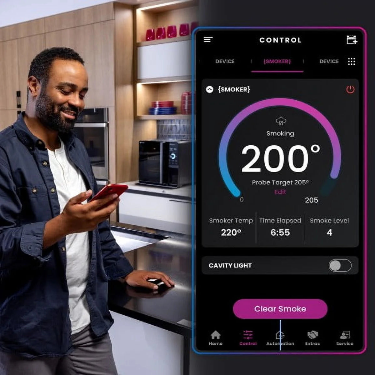 Profile Wood Pellet Food Smoker with Active Smoke Filtration and Precision Smoke Control