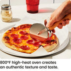 High Heat Indoor Electric Pizza Oven - Makes 12 Inch Pizzas, 800°F Max Temp - Black