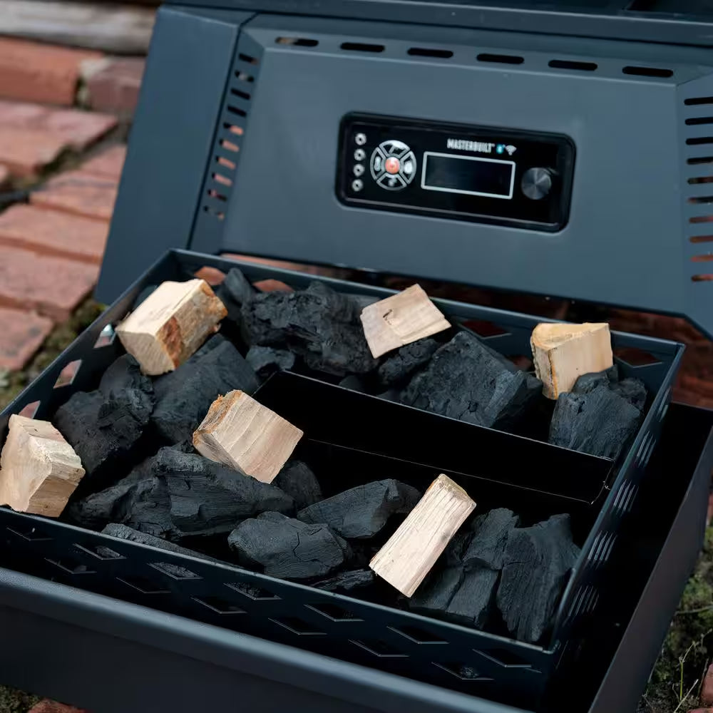 40In. Digital Charcoal Smoker in Gray , 1320 Sq. In. of Cooking Space