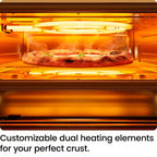 High Heat Indoor Electric Pizza Oven - Makes 12 Inch Pizzas, 800°F Max Temp - Black
