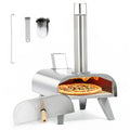 12" Wood Pellet Pizza Oven, Black/Silver, Compatible with Gas Burner and Electric Heater Accessories (Sold Separately)