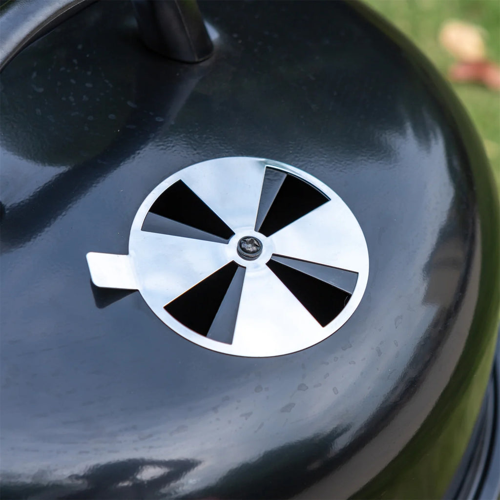 17-Inch Vertical Charcoal Smoker Grills 2 in 1 BBQ Grill & Smoker, Black