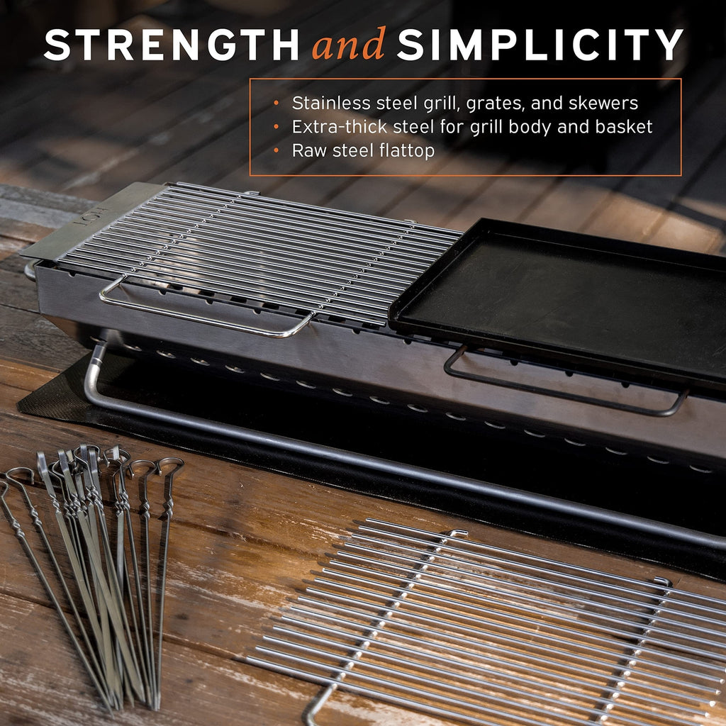 Hibachi Grill Outdoor - Yakitori Grill - Japanese Grill Tabletop Charcoal Gri...