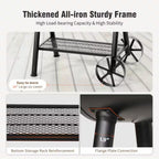 Extra Large Heavy-Duty Offset Charcoal Smoker in Black