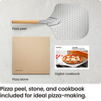 High Heat Indoor Electric Pizza Oven - Makes 12 Inch Pizzas, 800°F Max Temp - Black