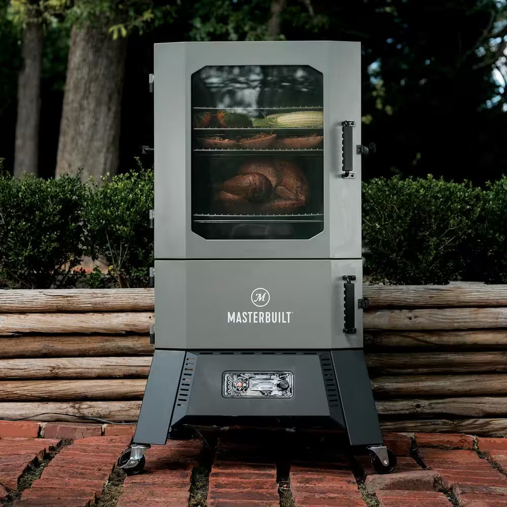 40In. Digital Charcoal Smoker in Gray , 1320 Sq. In. of Cooking Space