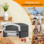 Portable Professional Outdoor Pizza Oven Used on Gas or Charcoal BBQ Grill with Pizza and Wooden Handle