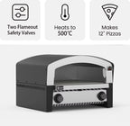 Portable Professional Outdoor Pizza Oven Used on Gas or Charcoal BBQ Grill with Pizza and Wooden Handle