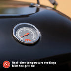 4-In-1 Vertical Smoker and Charcoal Kettle Grill, 18 Inch Outdoor Grill, 600 SQ. in Cooking Area, Built-In Temperature Gauge, BBQ Grill for Camping, Picnics - 810-36014