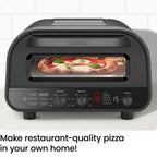 High Heat Indoor Electric Pizza Oven - Makes 12 Inch Pizzas, 800°F Max Temp - Black
