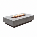 Hampton Concrete Fire Pit 56" X 32" Outdoor Patio Firepit Includes Lava Rocks Modern Fire Pits & Outdoor Fireplaces for Garden, Deck, Indoor & Outdoor Heating
