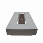 Hampton Concrete Fire Pit 56" X 32" Outdoor Patio Firepit Includes Lava Rocks Modern Fire Pits & Outdoor Fireplaces for Garden, Deck, Indoor & Outdoor Heating